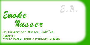 emoke musser business card